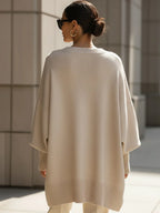 Oversized Draped Wide-Neck Sweater