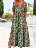 Paisley Floral Pocket Midi Dress
