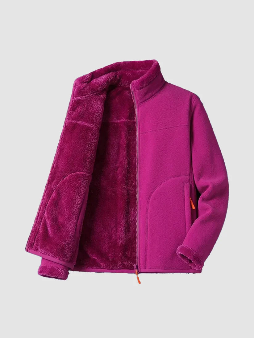 Relaxed Mock Neck Full-Zip Jacket