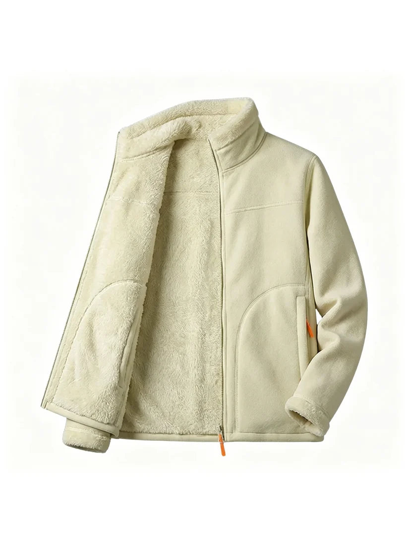 Relaxed Mock Neck Full-Zip Jacket