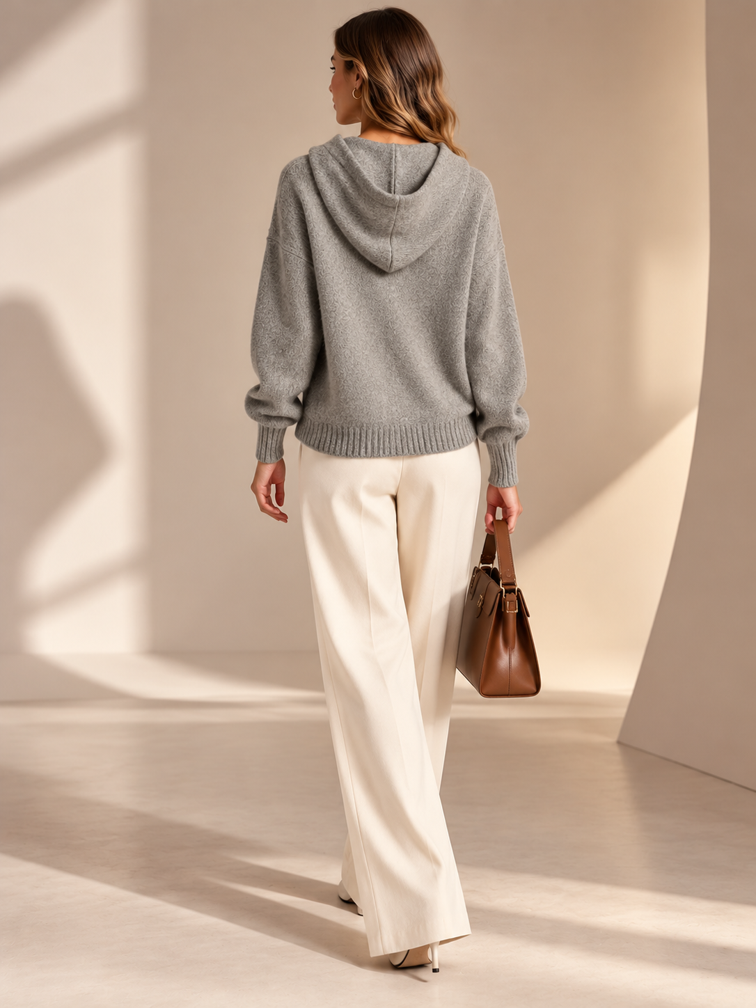 Cozy Knit Hooded Cardigan – Soft Button-Front Sweater