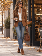 Vintage Suede Blazer Jacket