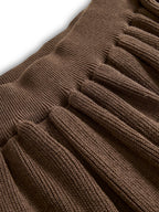 Fashion Round Neck Knitted Skirt Set