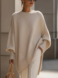 Oversized Draped Wide-Neck Sweater