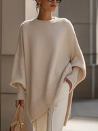 Oversized Draped Wide-Neck Sweater
