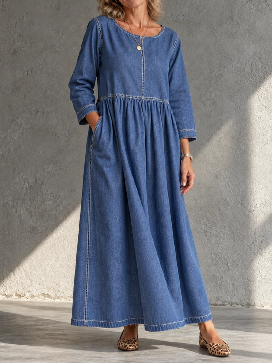 Vestido midi de mezclilla vintage