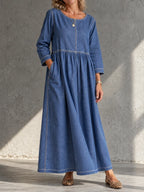 Vestido midi de mezclilla vintage