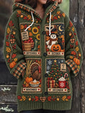 Jacquard Knit Cardigan