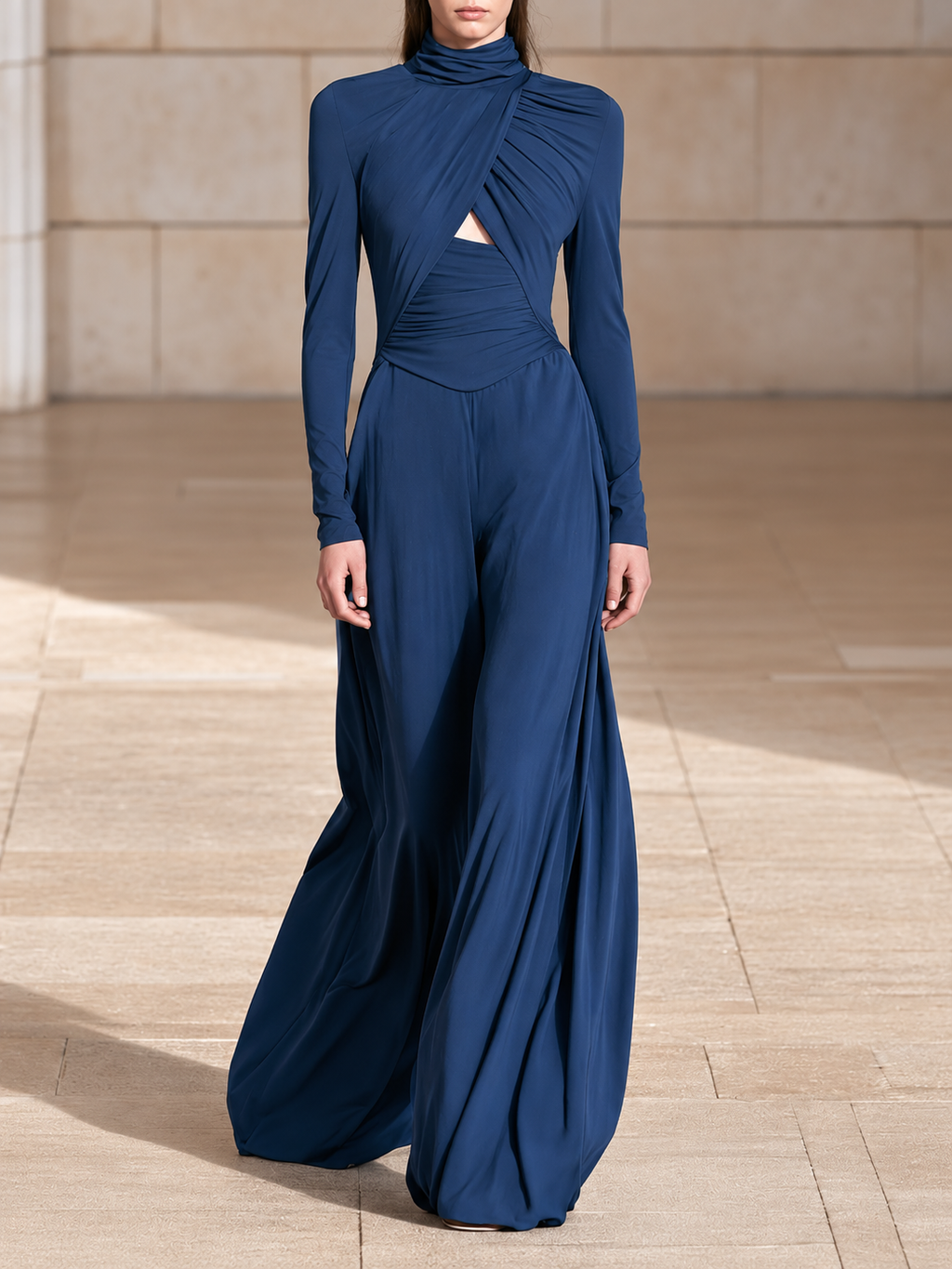 Slim Fit Long Sleeve Party Jumpsuit