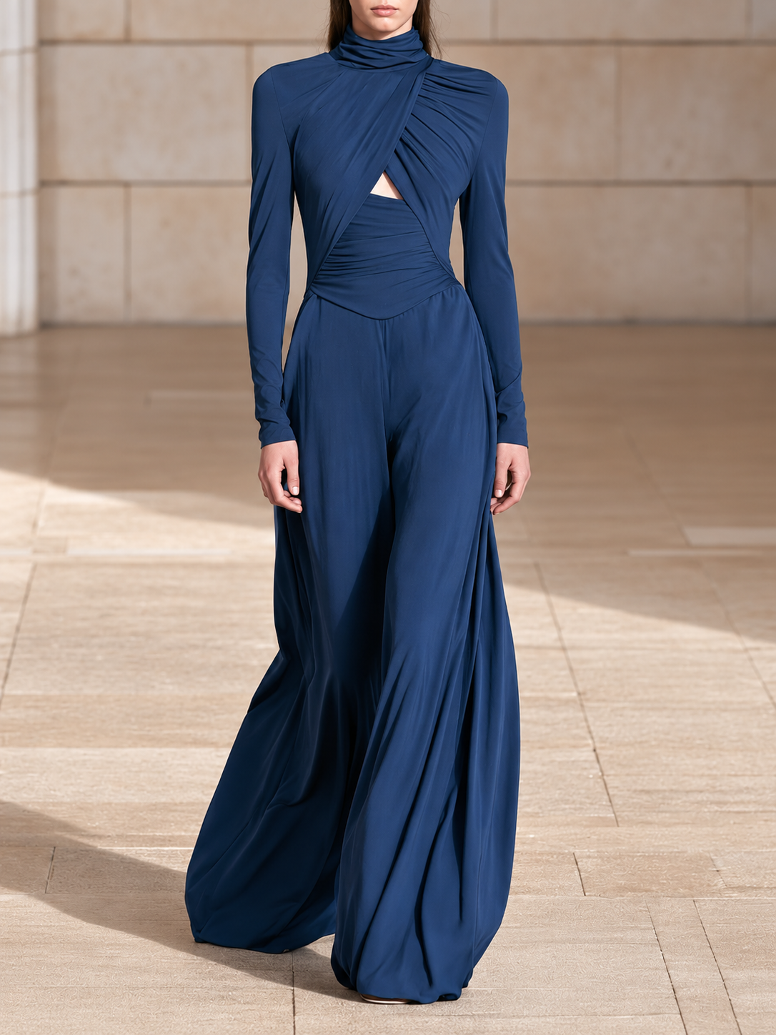 Slim Fit Long Sleeve Party Jumpsuit