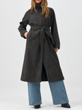 Oversized Belted Long Coat