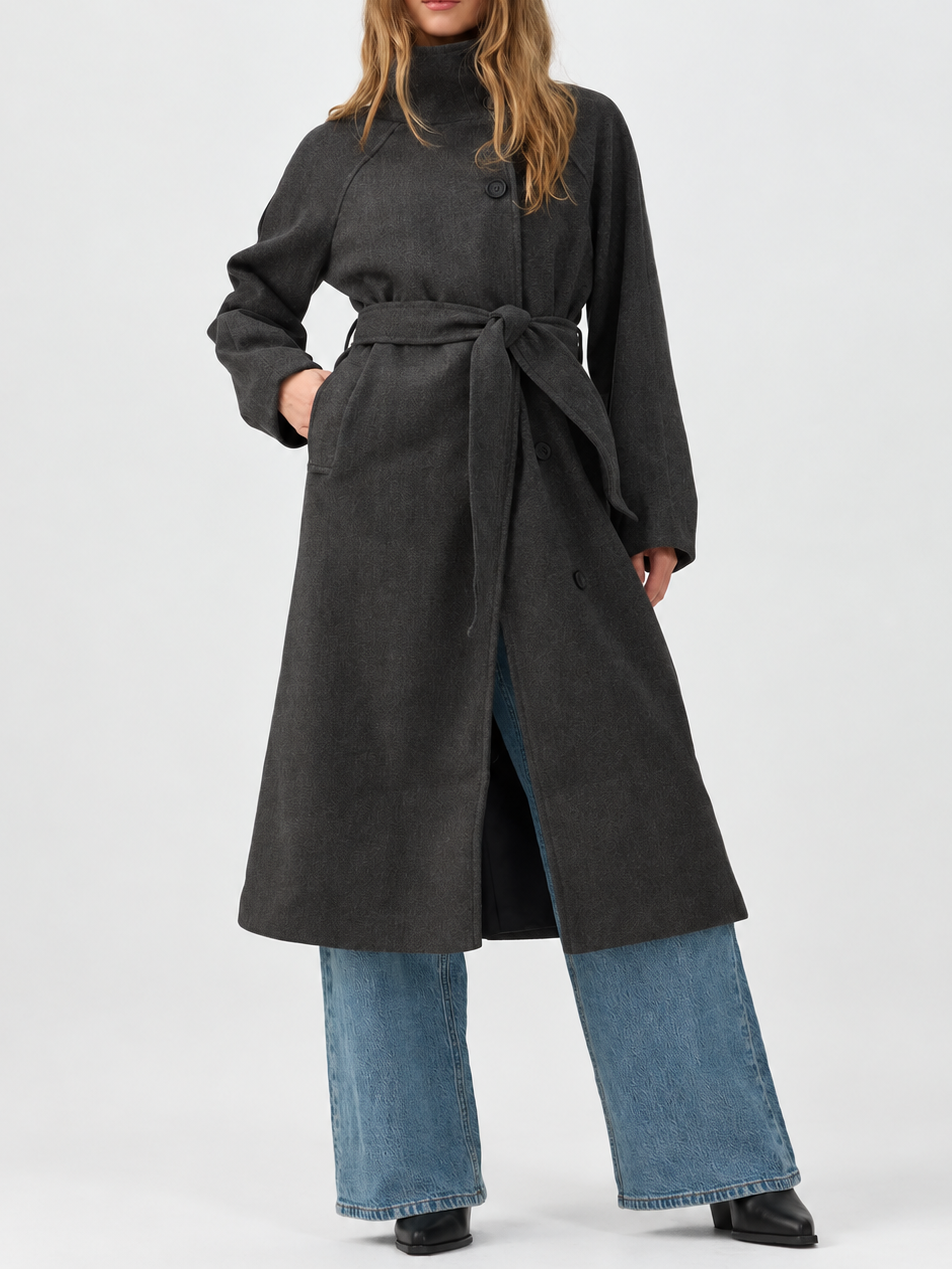 Oversized Belted Long Coat