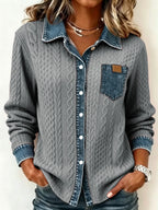 Comfortable Denim Cardigan