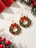 Wreath-style Festive Earrings