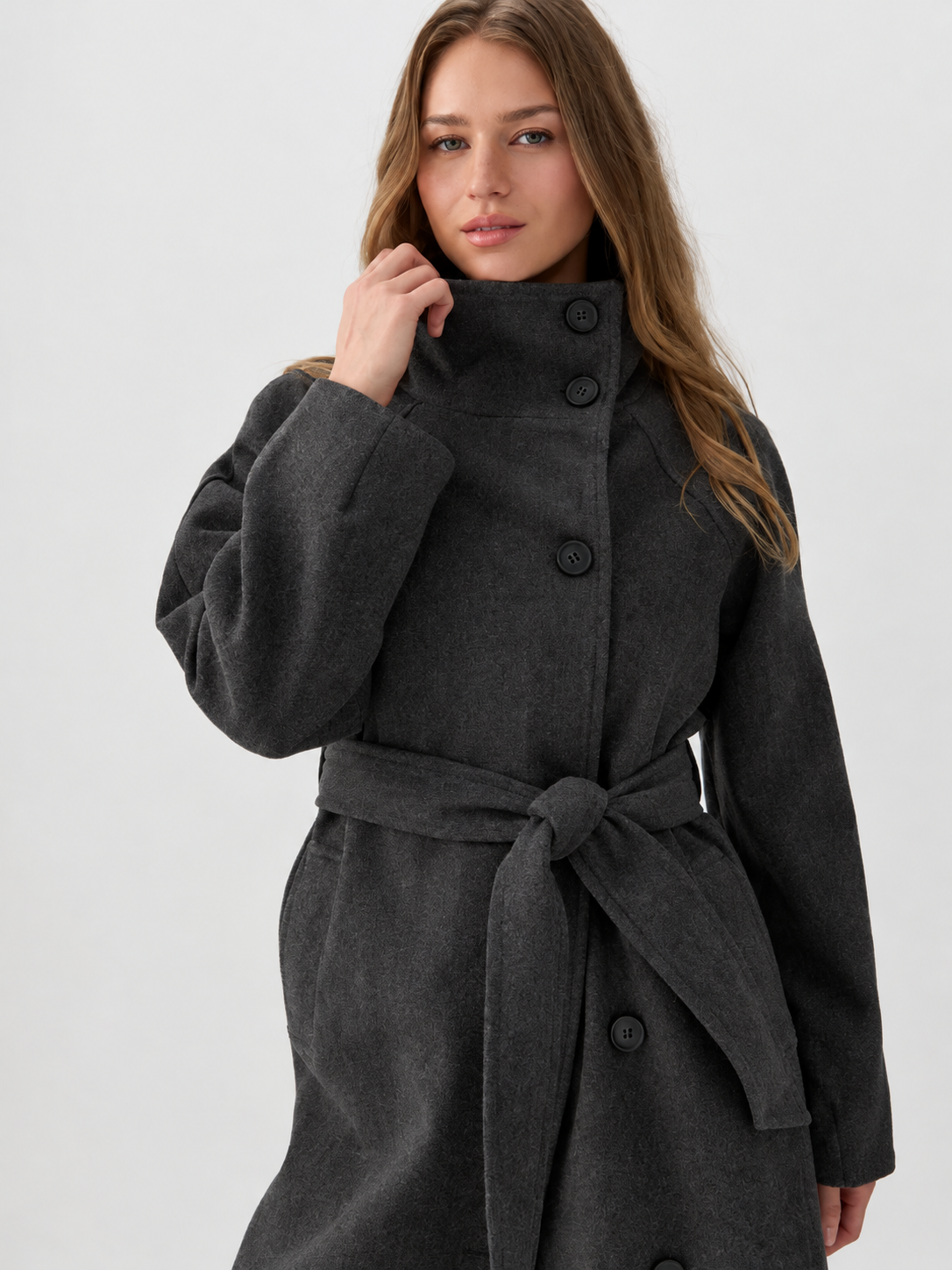 Oversized Belted Long Coat
