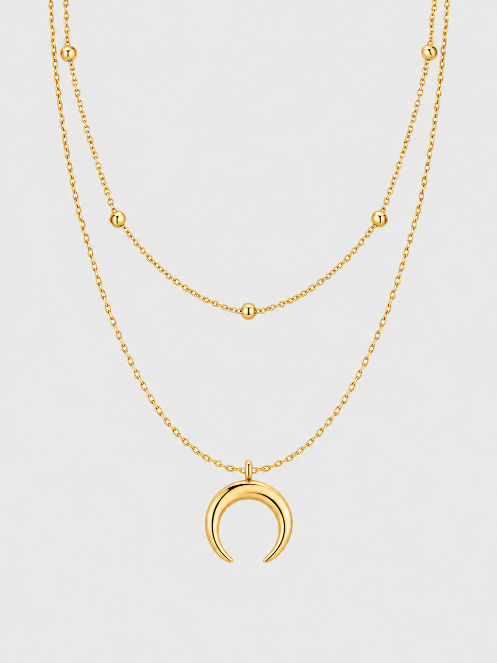 Double Necklace with Moon