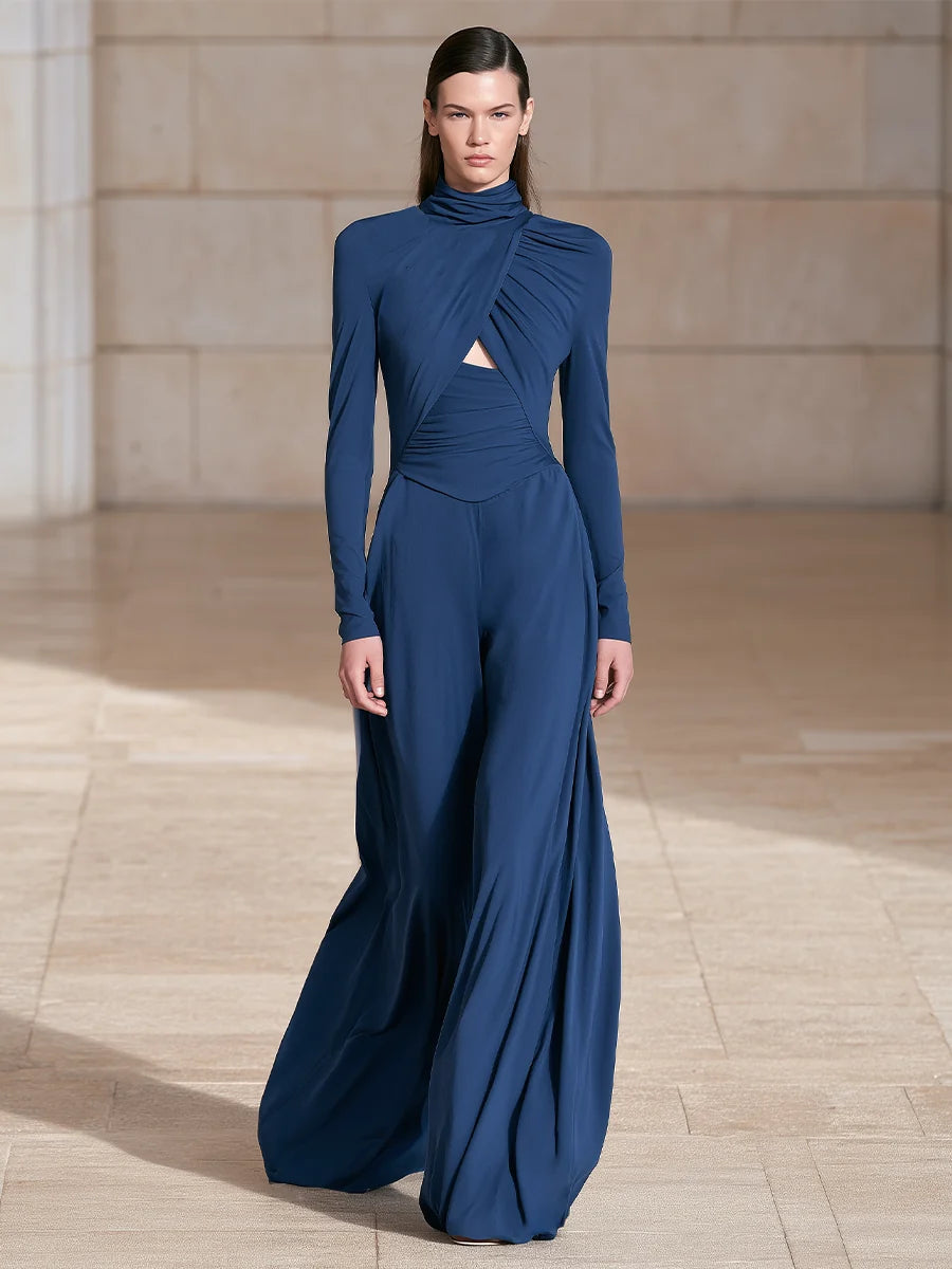 Slim Fit Long Sleeve Party Jumpsuit