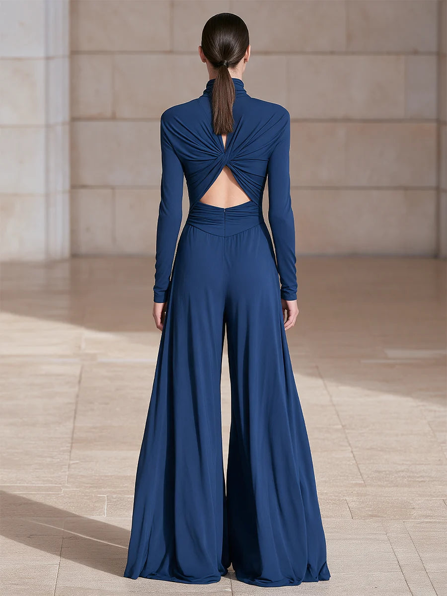 Slim Fit Long Sleeve Party Jumpsuit
