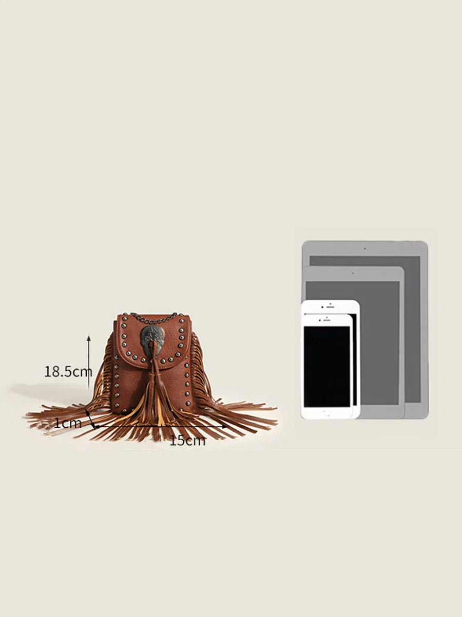 Western Cowboy Style Tassel Bag