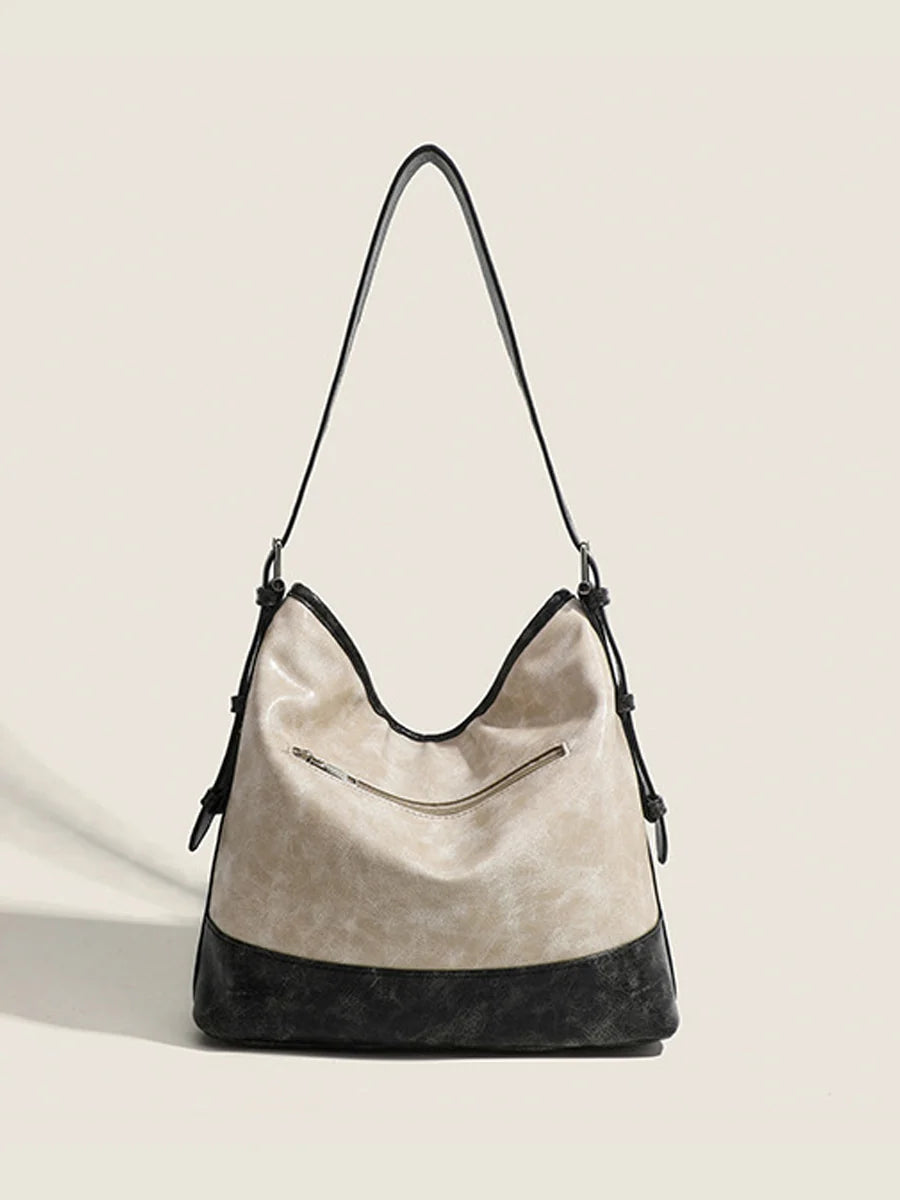 Fashionable Color-block Handbag