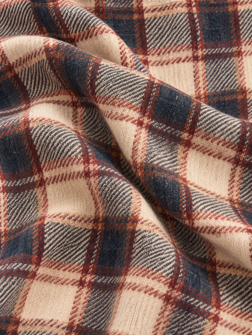 Vintage Plaid Jacquard Shawl-Collar Toggle Cardigan