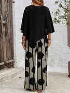 Comfortable Elastic Waist Two-Piece Set