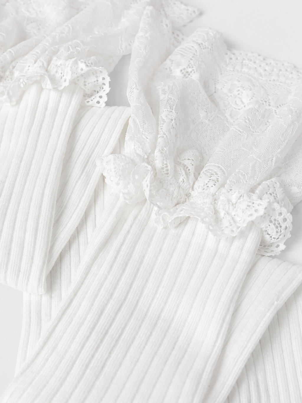 Lace Trim Over the Knee Socks