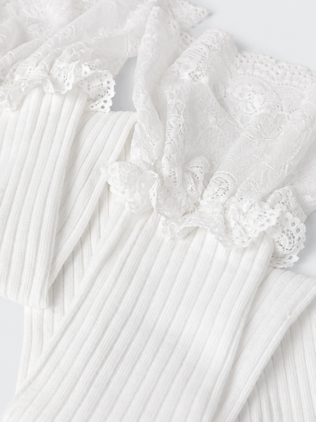 Lace Trim Over the Knee Socks