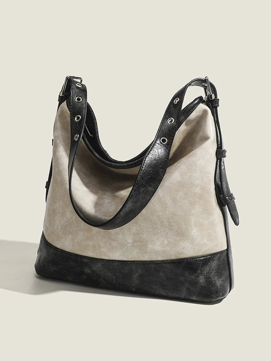 Fashionable Color-block Handbag