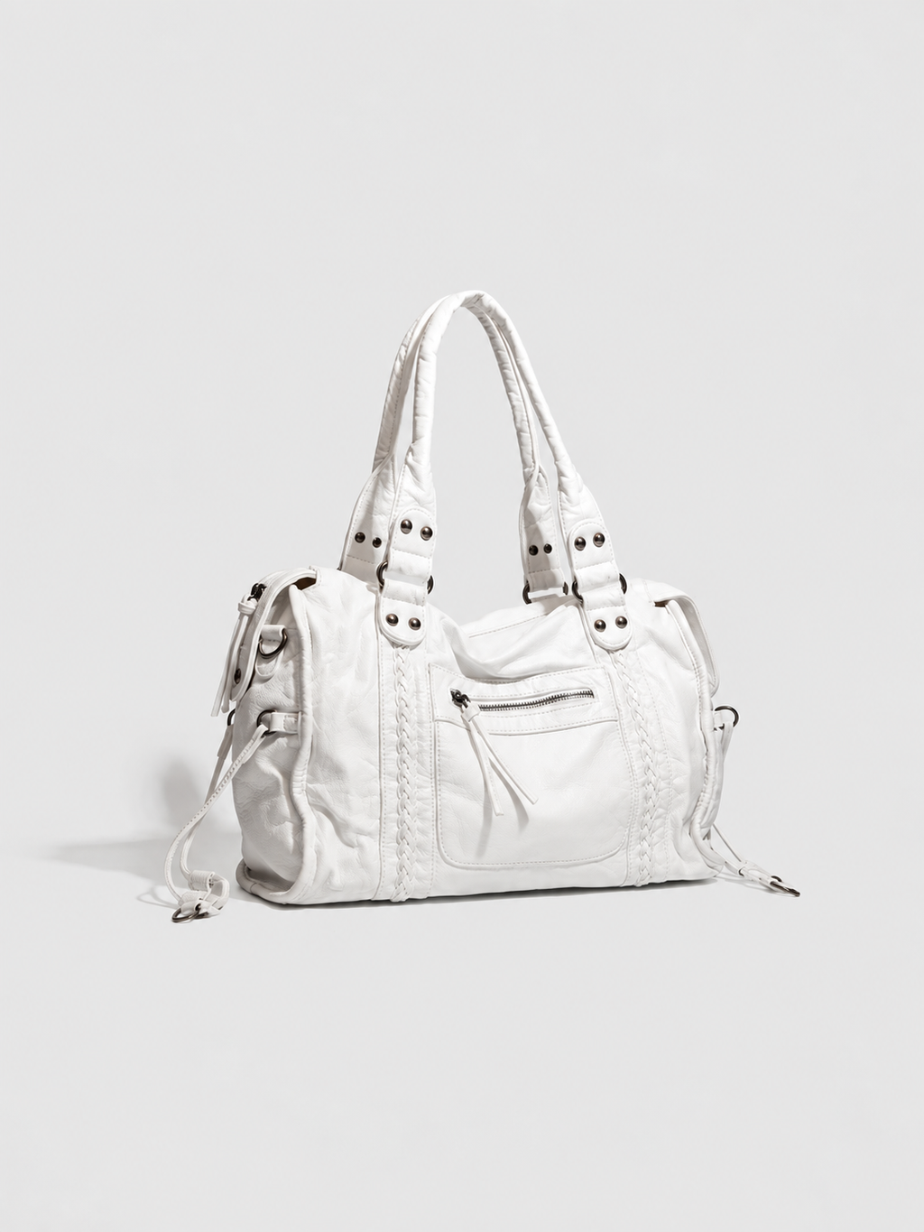 Vintage Woven Leather Shoulder Bag