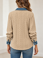Comfortable Denim Cardigan