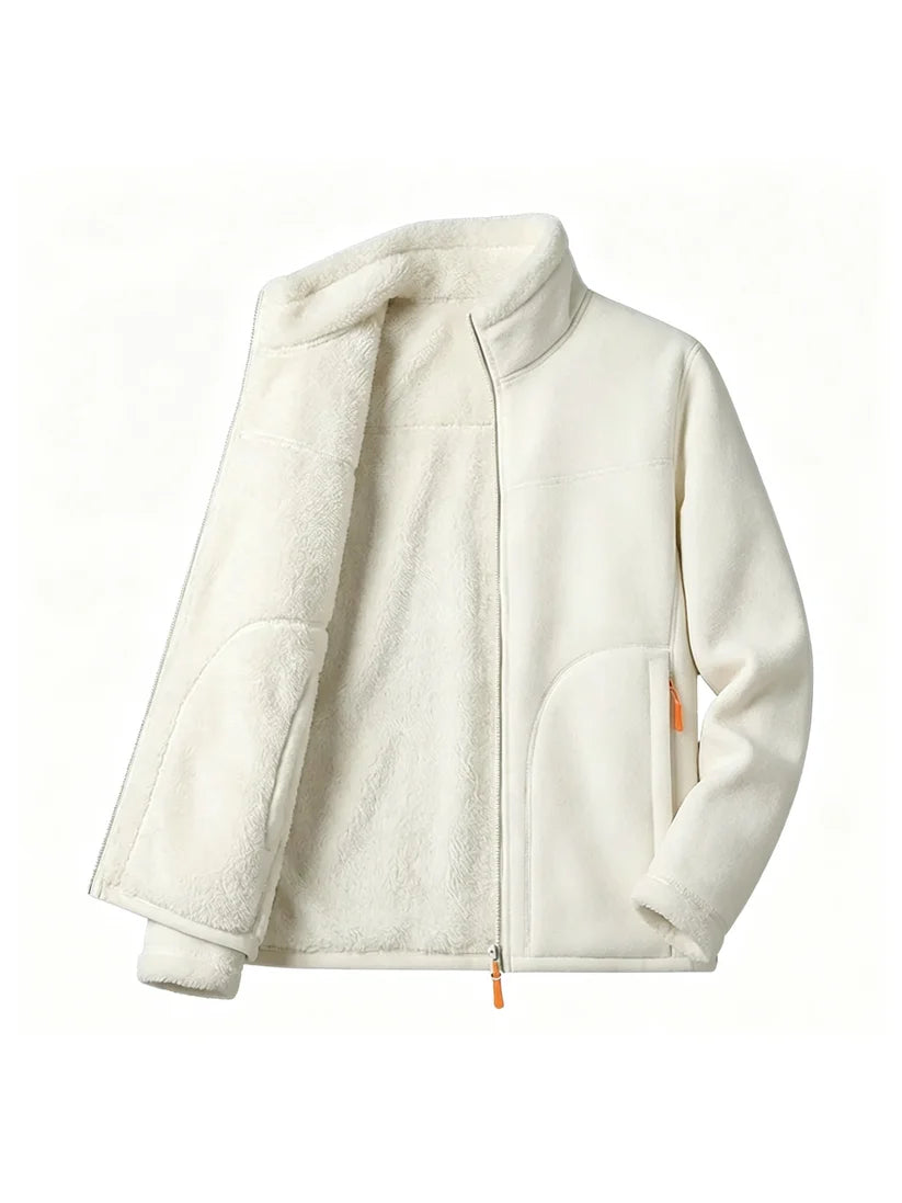 Relaxed Mock Neck Full-Zip Jacket