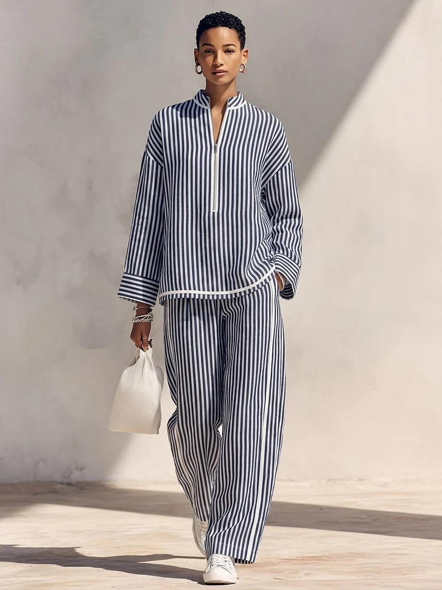 Zip Neck Relaxed Lounge Set