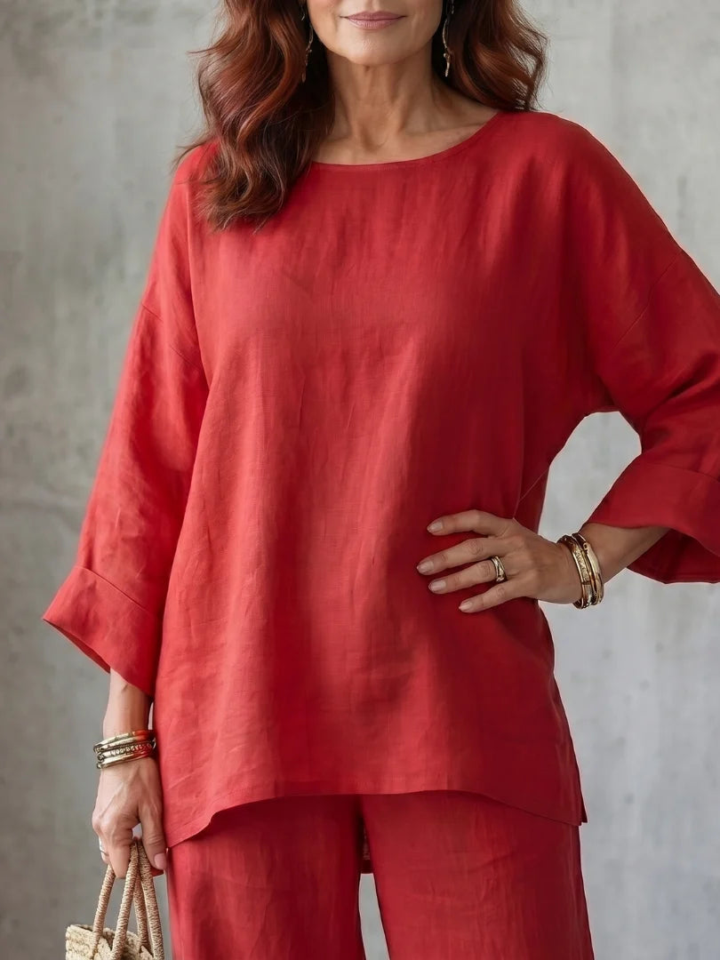 Oversized Tunic Wide Leg Pant Set