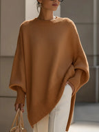 Oversized Draped Wide-Neck Sweater