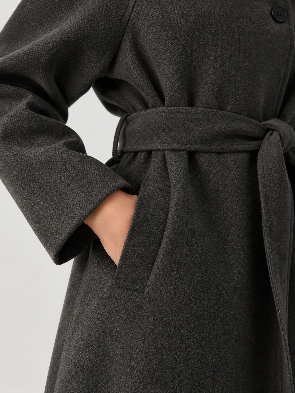 Oversized Belted Long Coat