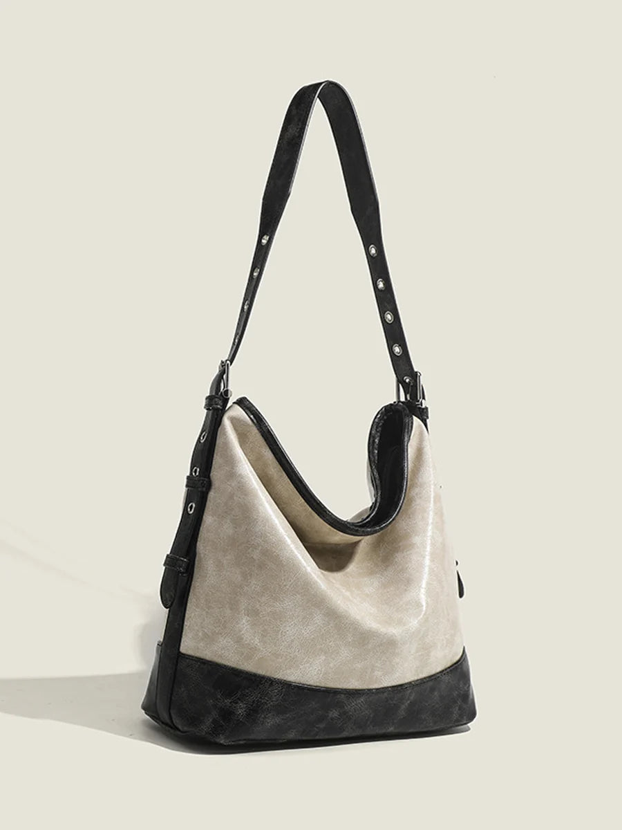 Fashionable Color-block Handbag