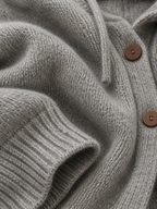 Cozy Knit Hooded Cardigan – Soft Button-Front Sweater