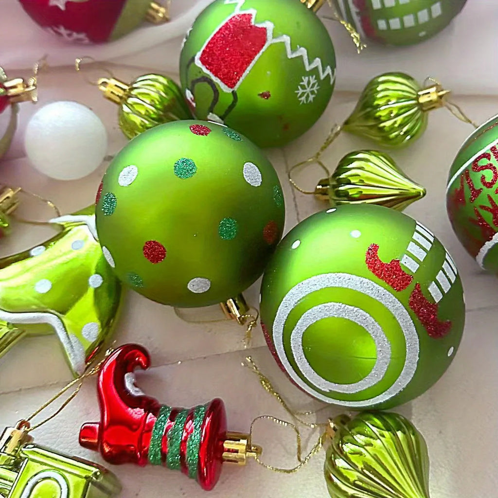 46PCS Christmas Tree Ornament Set | Holiday Decorations