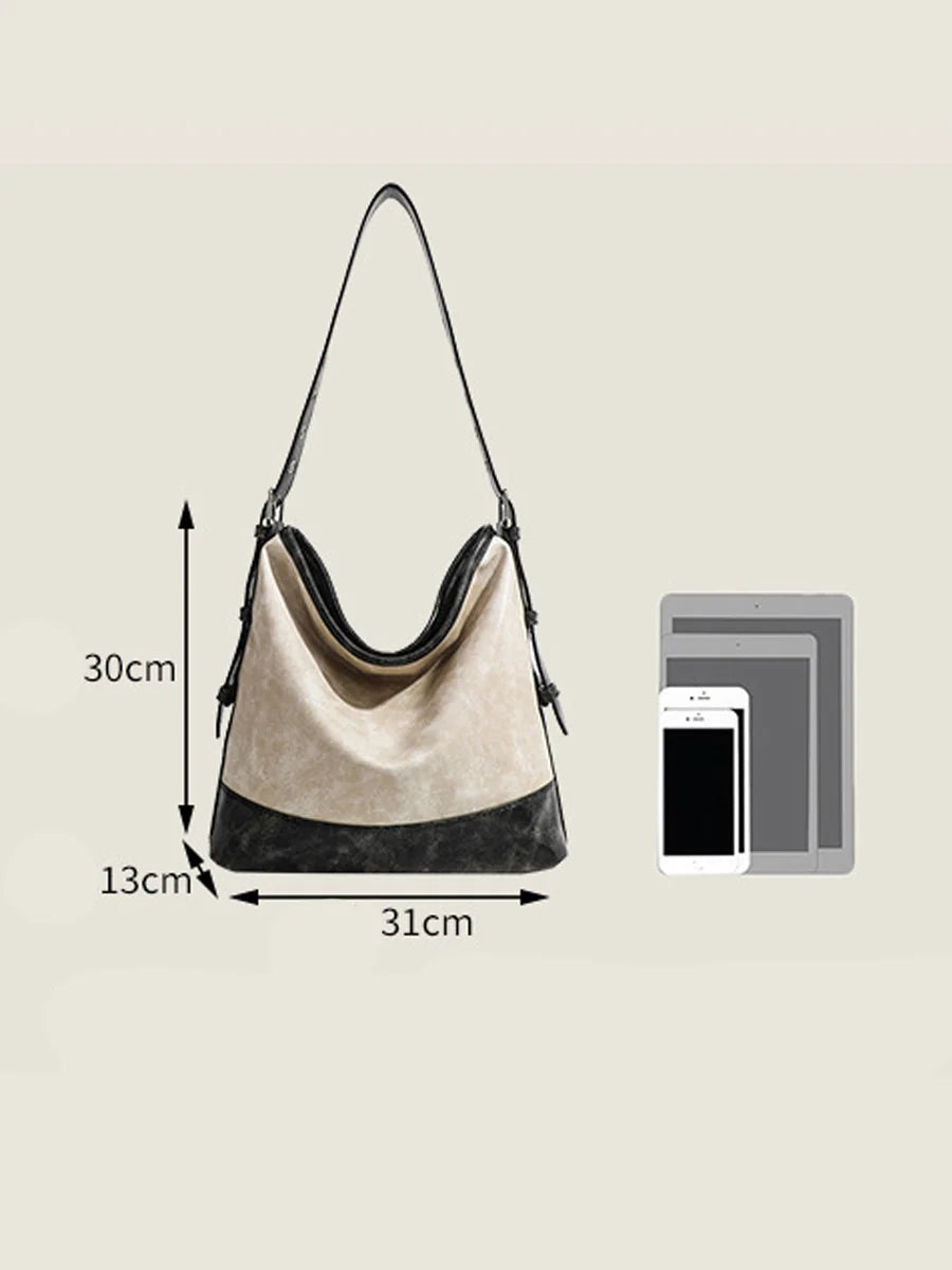Fashionable Color-block Handbag