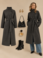 Oversized Belted Long Coat