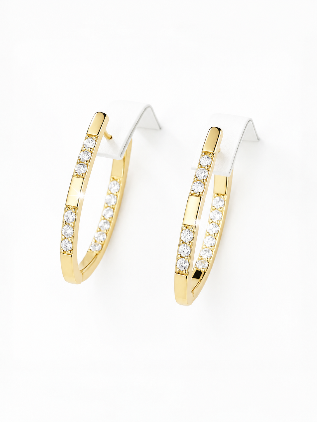 Hoop Earrings with Cubic Zirconia
