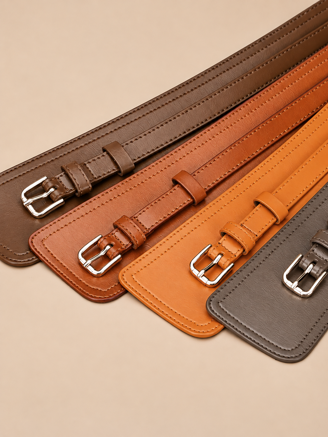 Fashionable Imitation Leather Harness Wide Belt