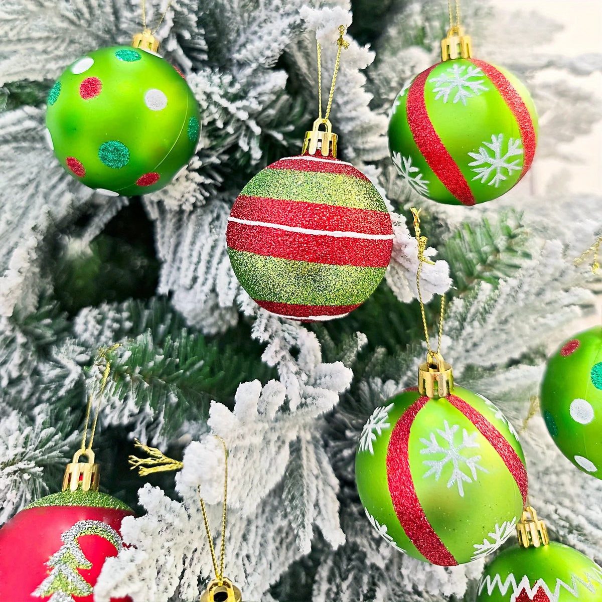 46PCS Christmas Tree Ornament Set | Holiday Decorations