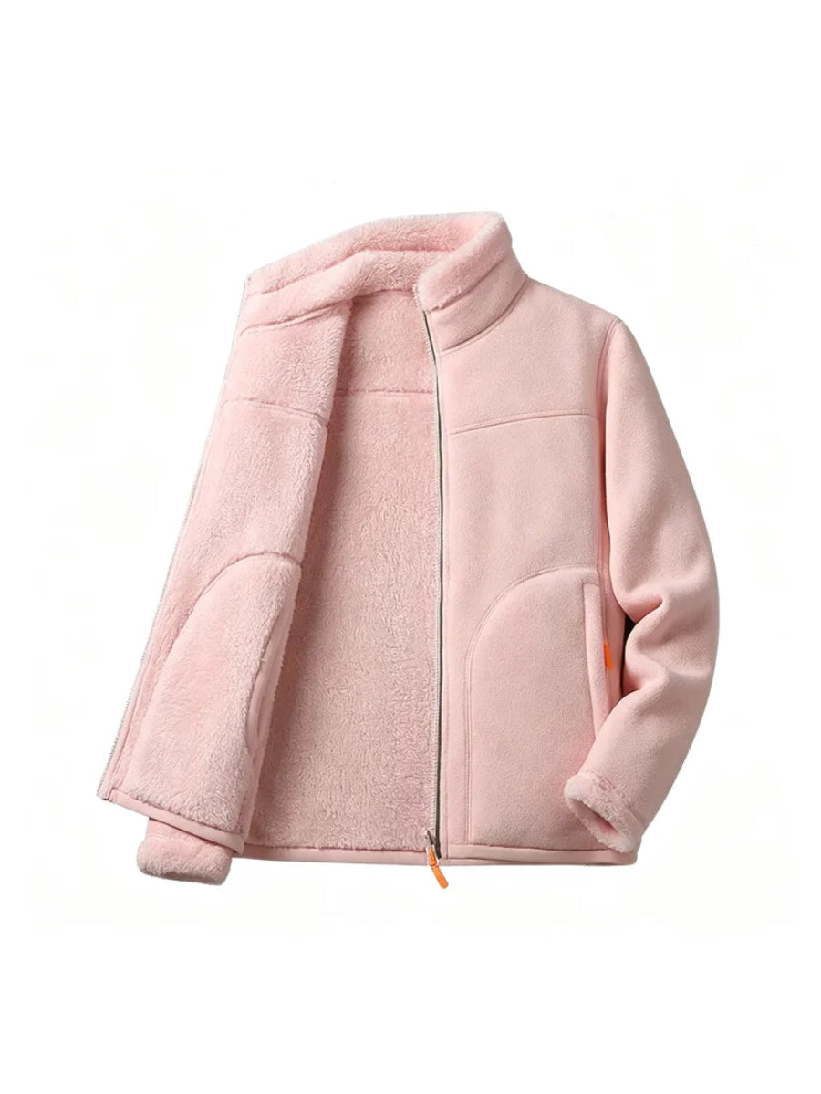 Relaxed Mock Neck Full-Zip Jacket