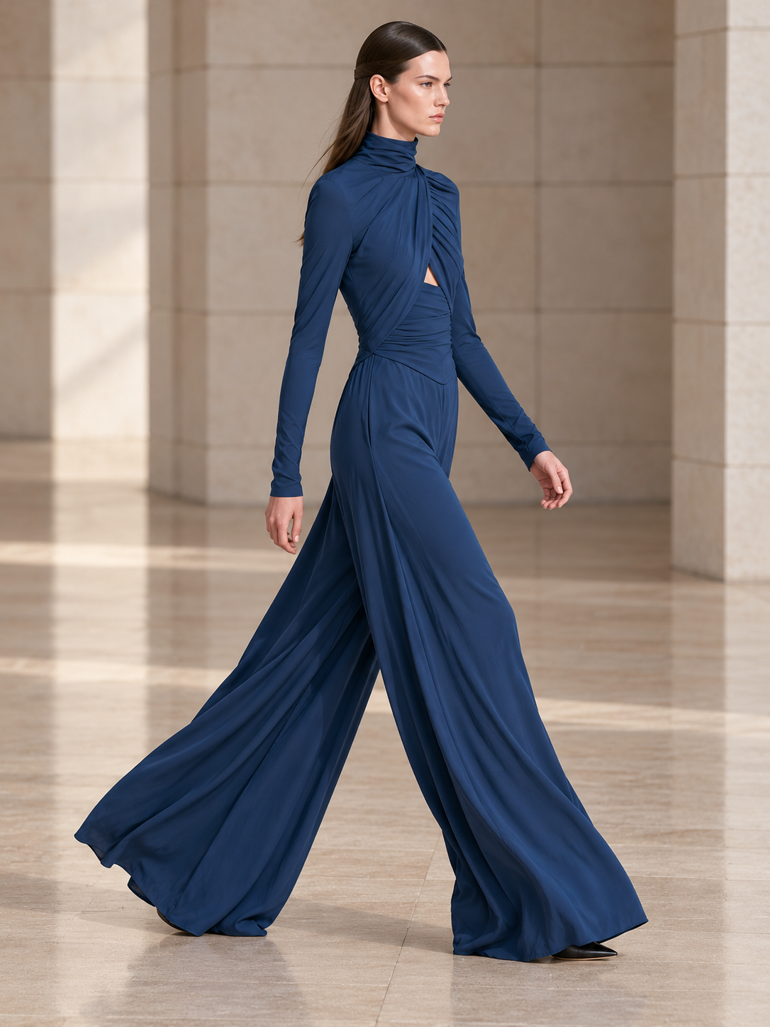 Slim Fit Long Sleeve Party Jumpsuit
