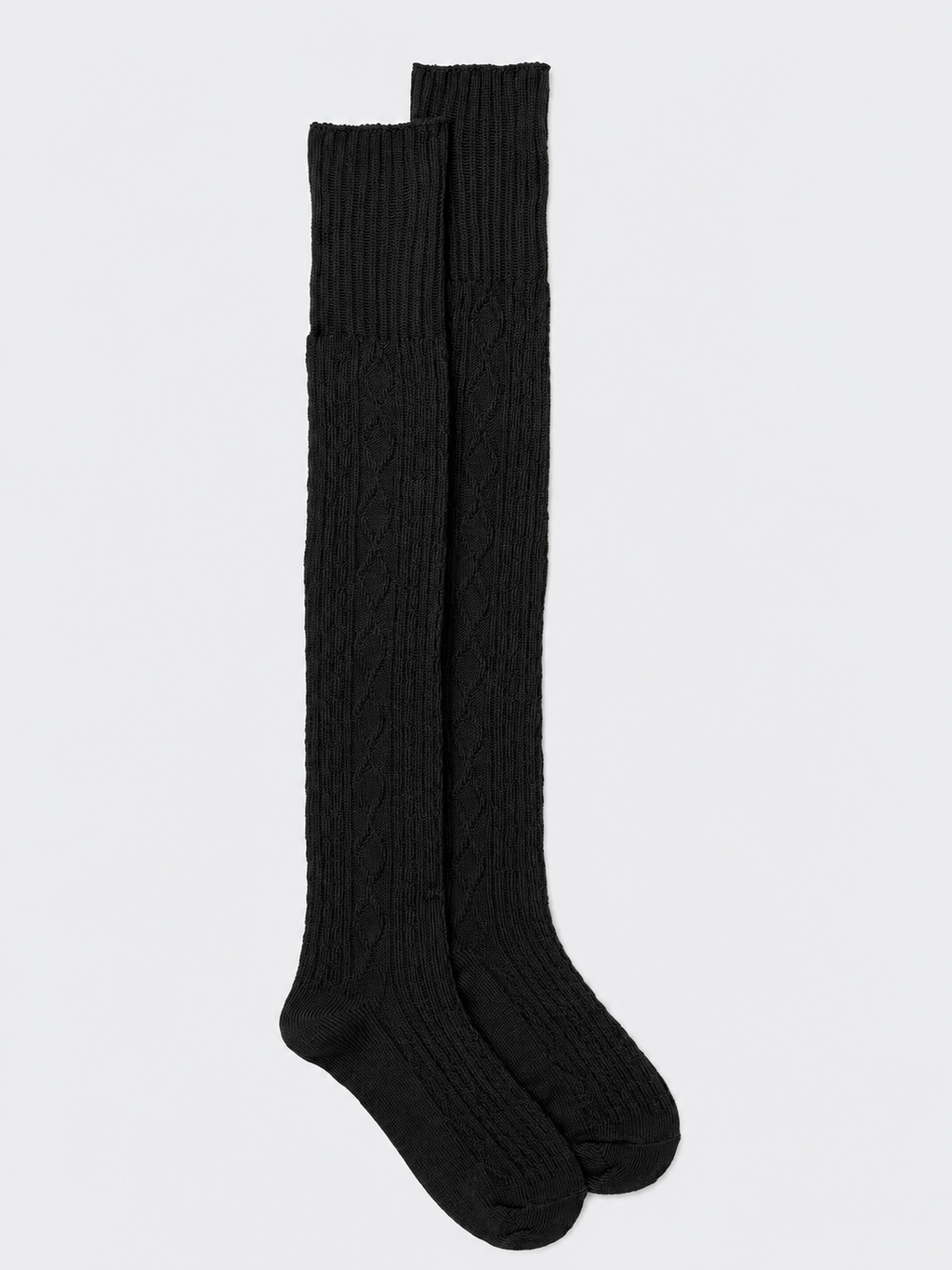 Cable Knit Over the Knee Socks