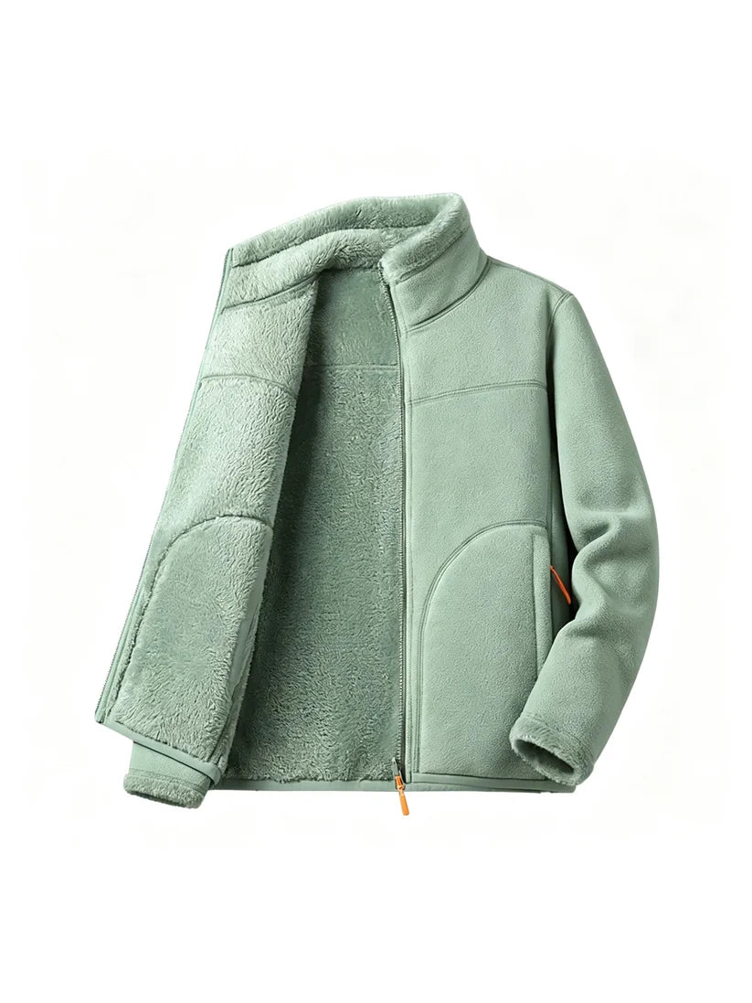 Relaxed Mock Neck Full-Zip Jacket