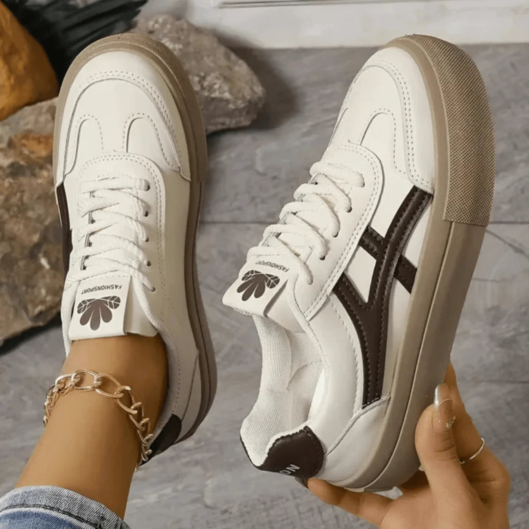Contrast Stripe Platform Sneakers
