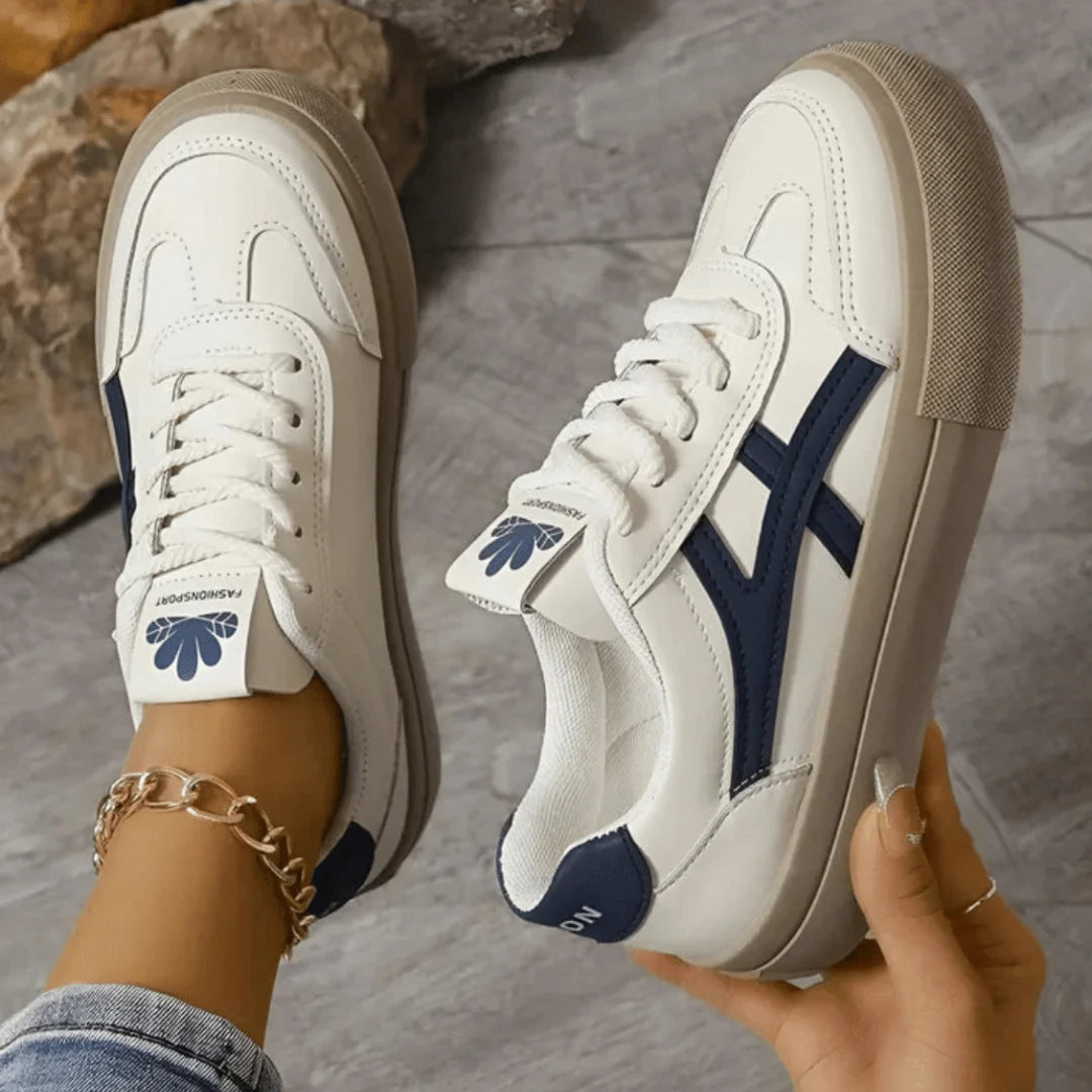 Contrast Stripe Platform Sneakers